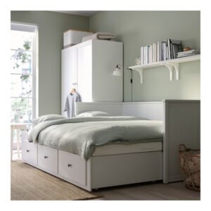 Day-bed W 2 Drawers/2 Mattresses, White Firm - Image 2